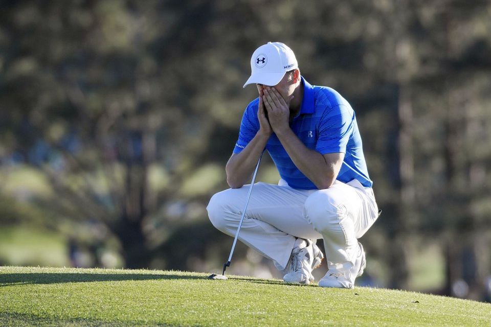  Jordan Spieth was devasted as he saw his Masters hopes slip away