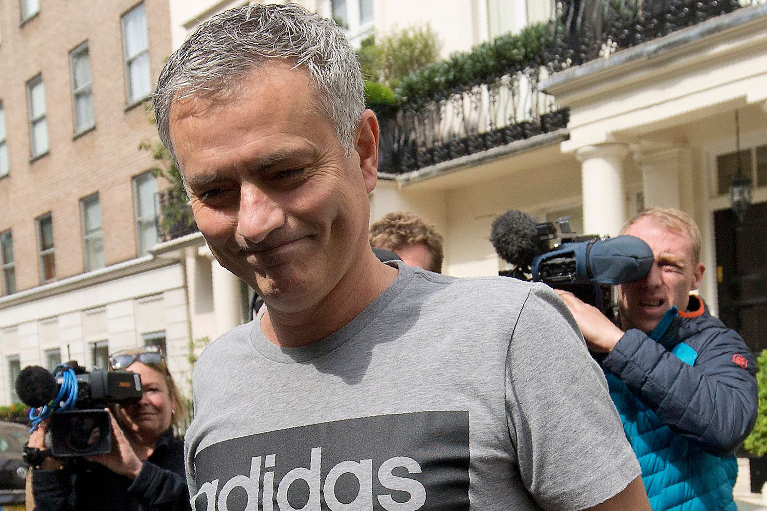 Jose Mourinho outside his London home