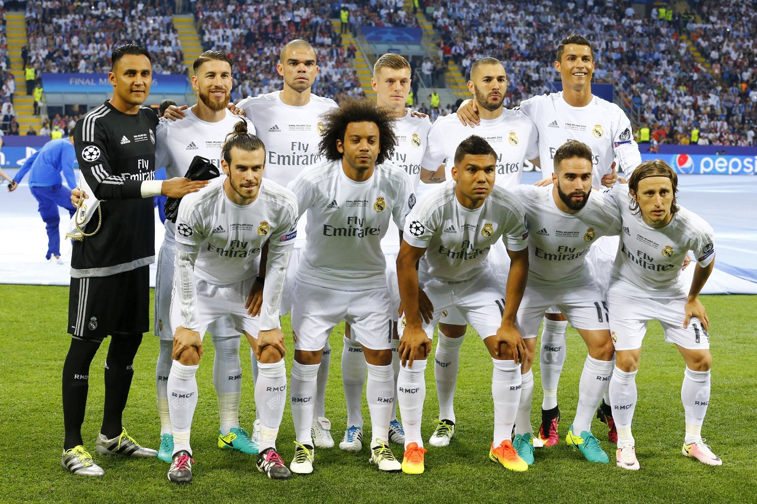 Real Madrid line-up ahead of the Champions League final