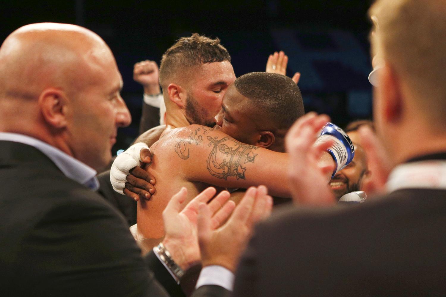 Bellew went to check on Makabu   after he took some time to get up after a fierce left hook