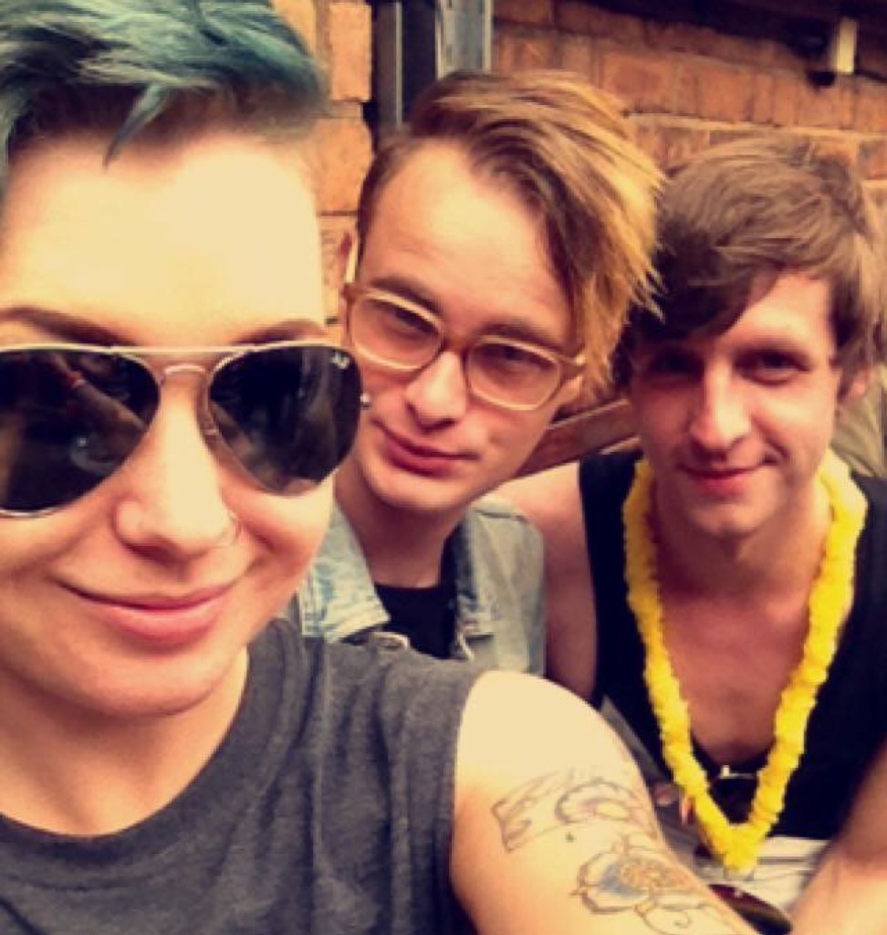  Charlotte with her friends at Pride 2015: Her heart was racing when she finally came out to her friends and family but they all accepted her and she realised the only person who had a problem with her sexuality was her