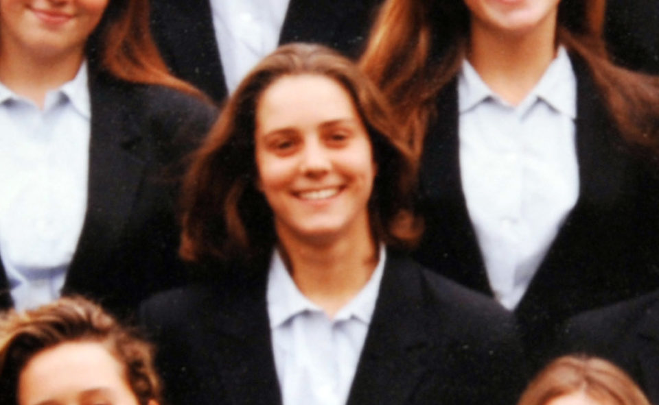  Famous face ... Kate Middleton pictured at Marlborough College