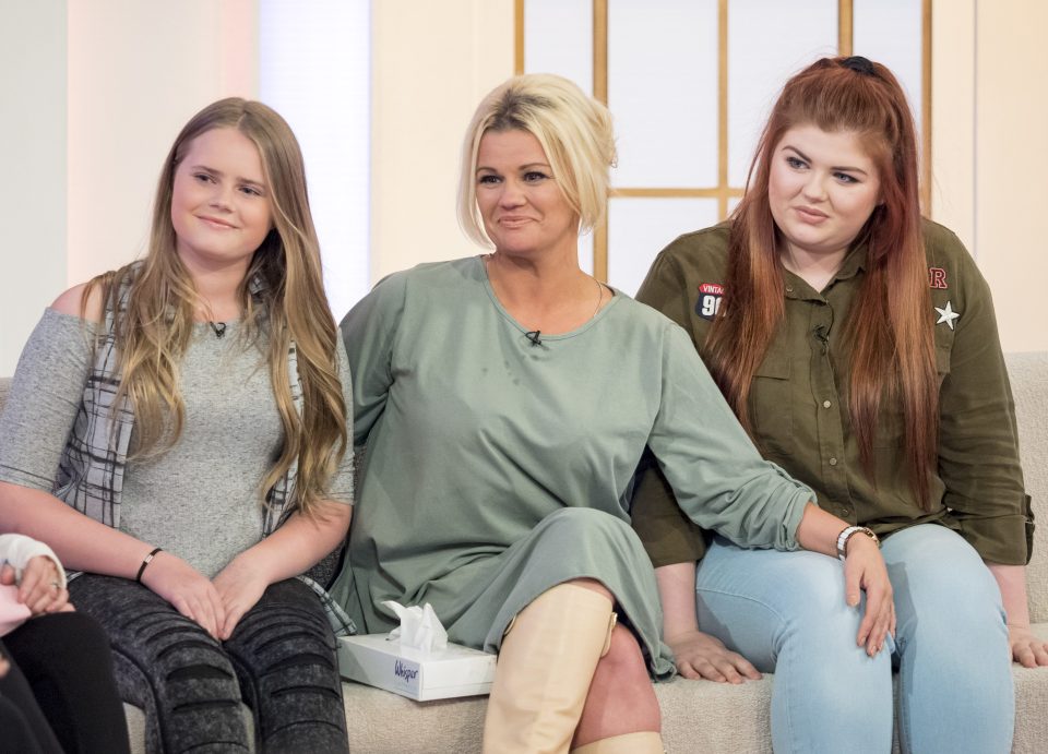 Kerry poses with daughters Molly-Marie and Lily-Sue from her relationship with Brian