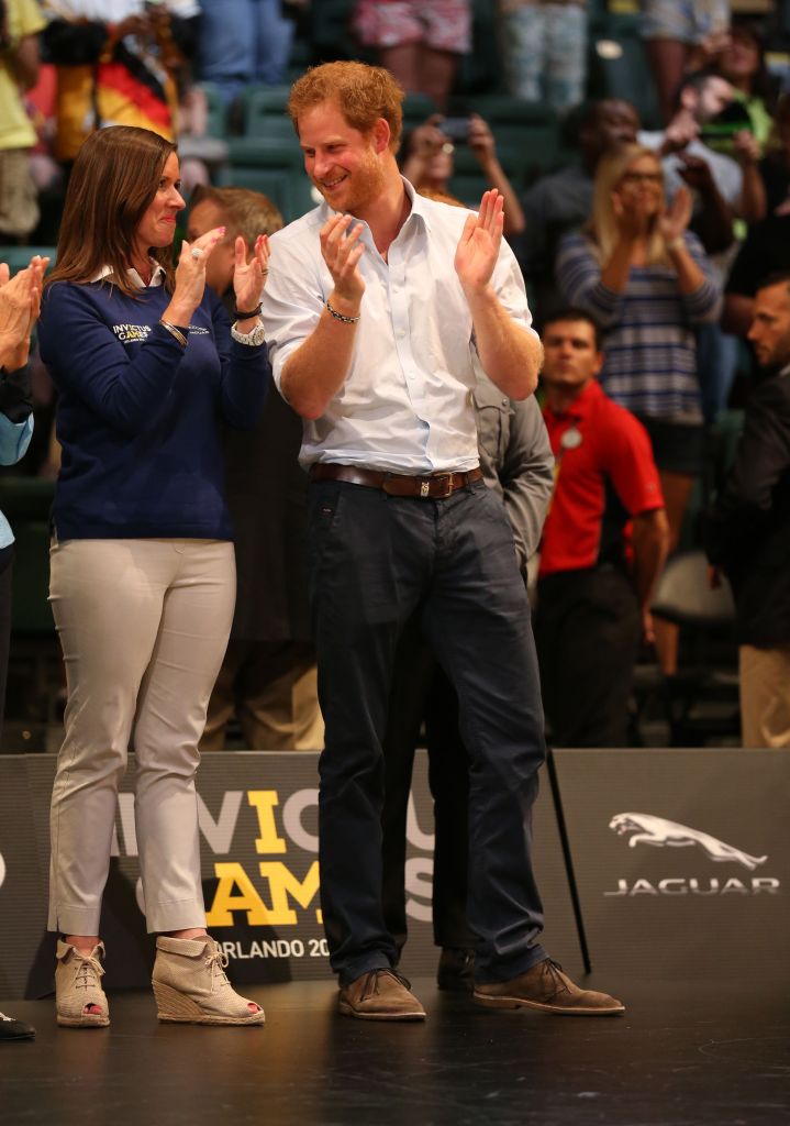 Prince Harry shared a laugh with one of the members of the crowd