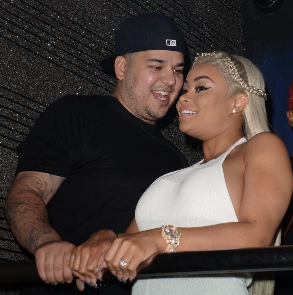  Reality star Rob Kardashian with model fiancée Blac Chyna