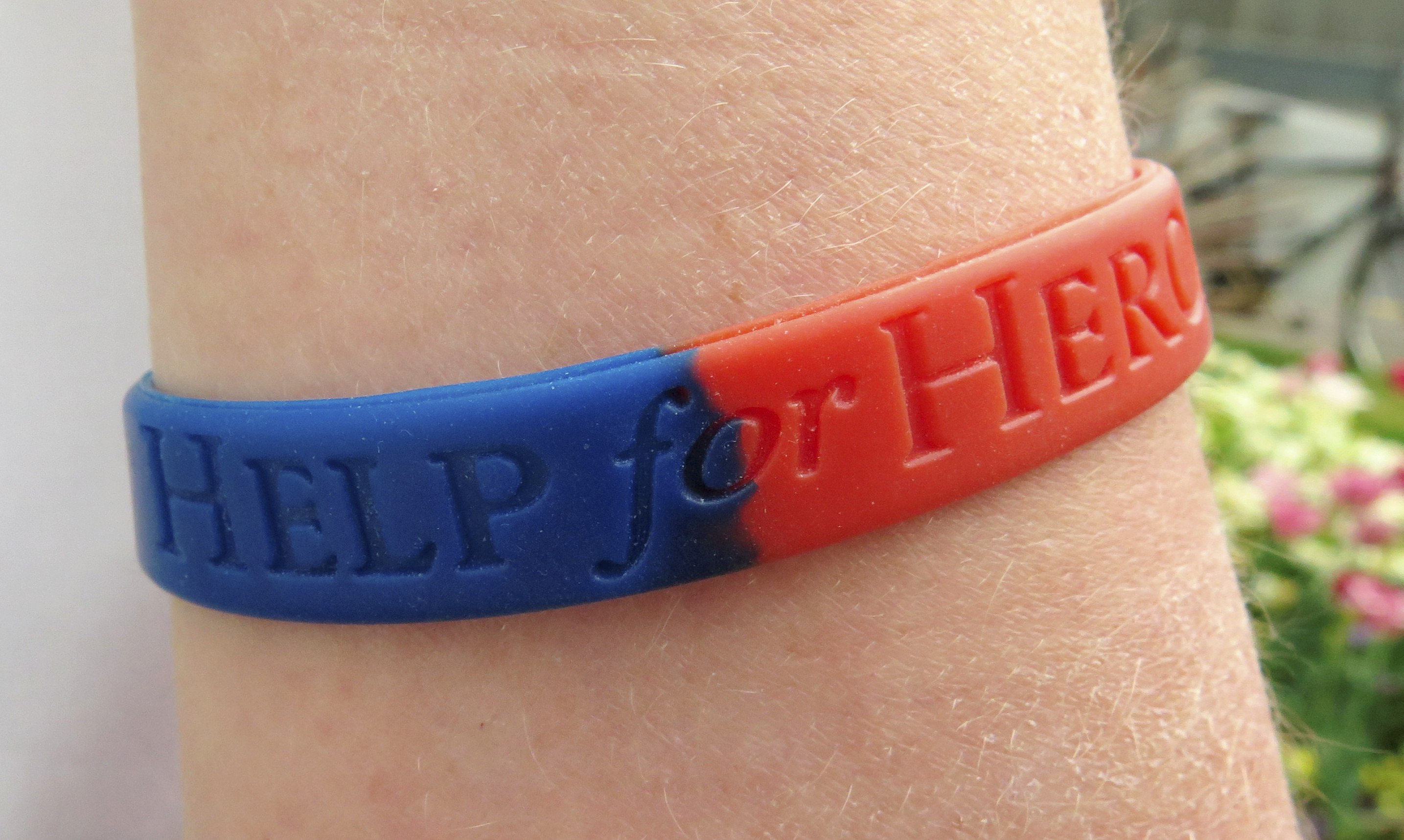  The £2 bands sold by Help For Heroes raise money for servicemen and women injured in combat