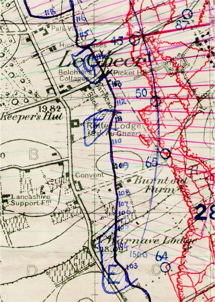  A field map of the Western Front which was carried by Churchill in the trenches