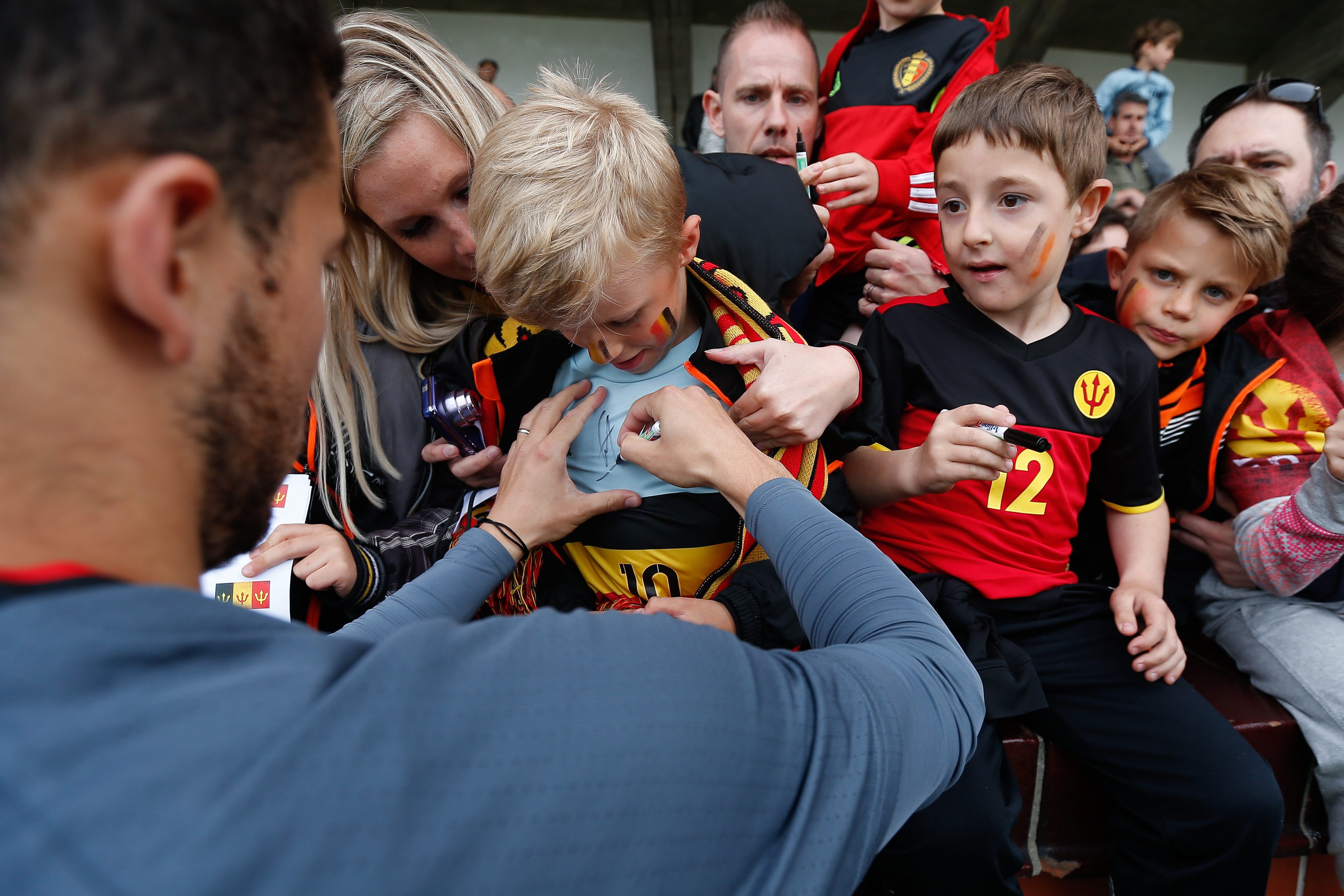 Belgium national soccer team training