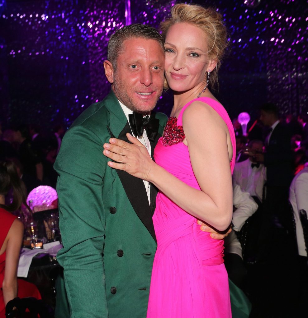  Uma Thurman with Lapo Elkann at charity auction