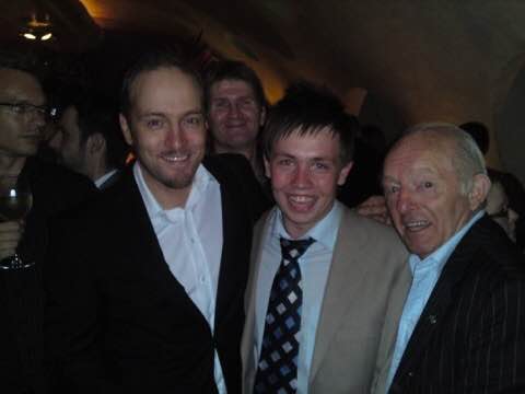  James Phelan pictured with uncle Paul Daniels and Derren Brown