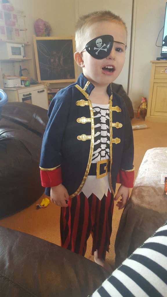  Zackary also loves dressing up as a pirate and a cowboy