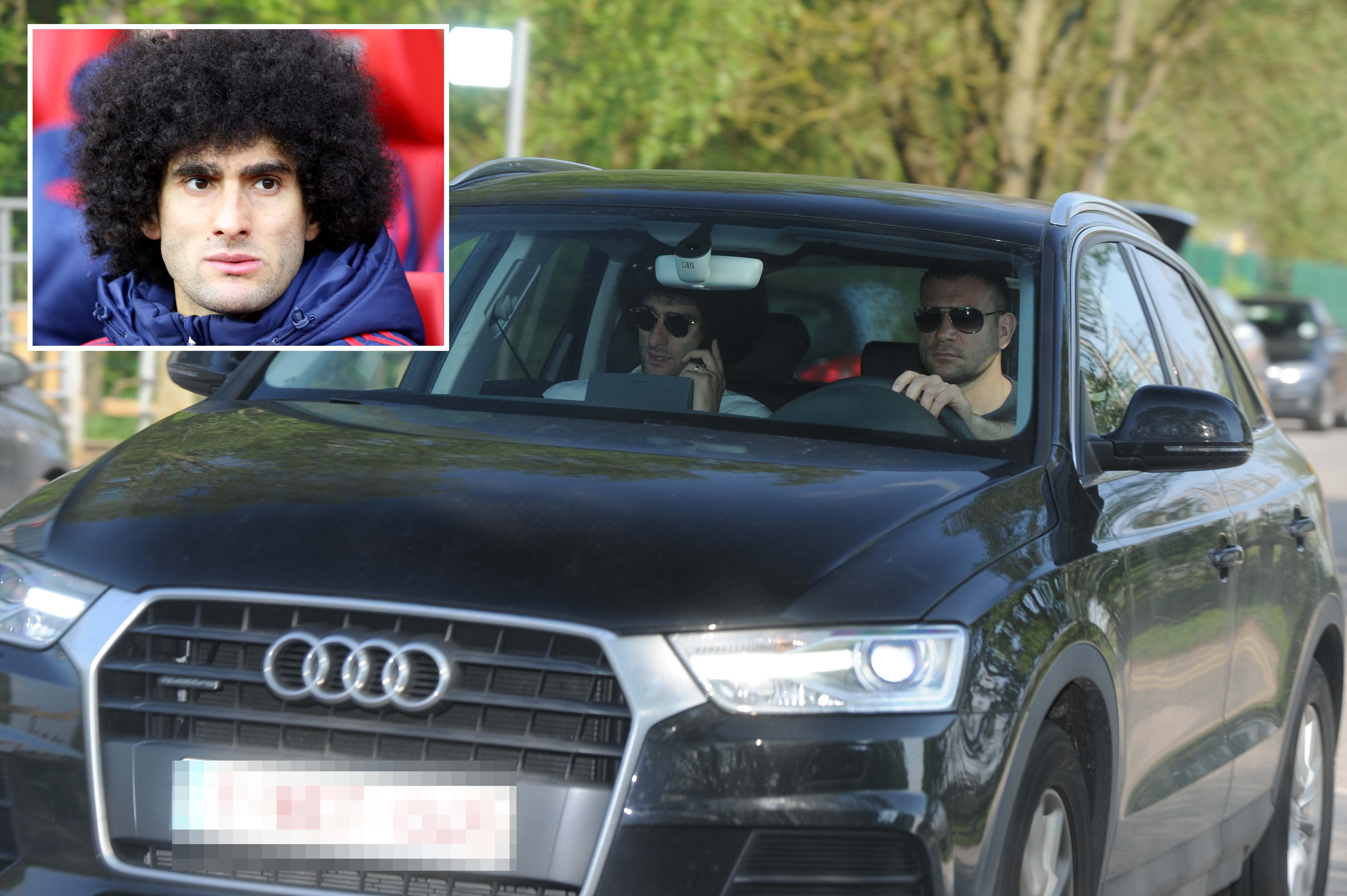  Marouane Fellaini was spotted in a black Audi with Belgian plates