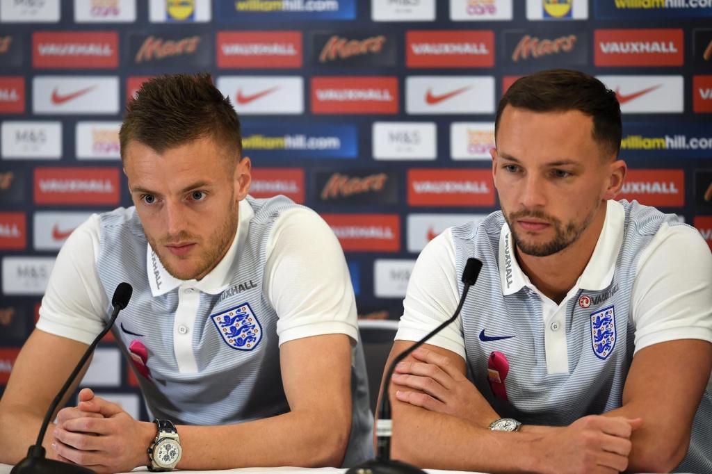  Jamie Vardy and Danny Drinkwater are both in the squad after helping Leicester win the Premier League