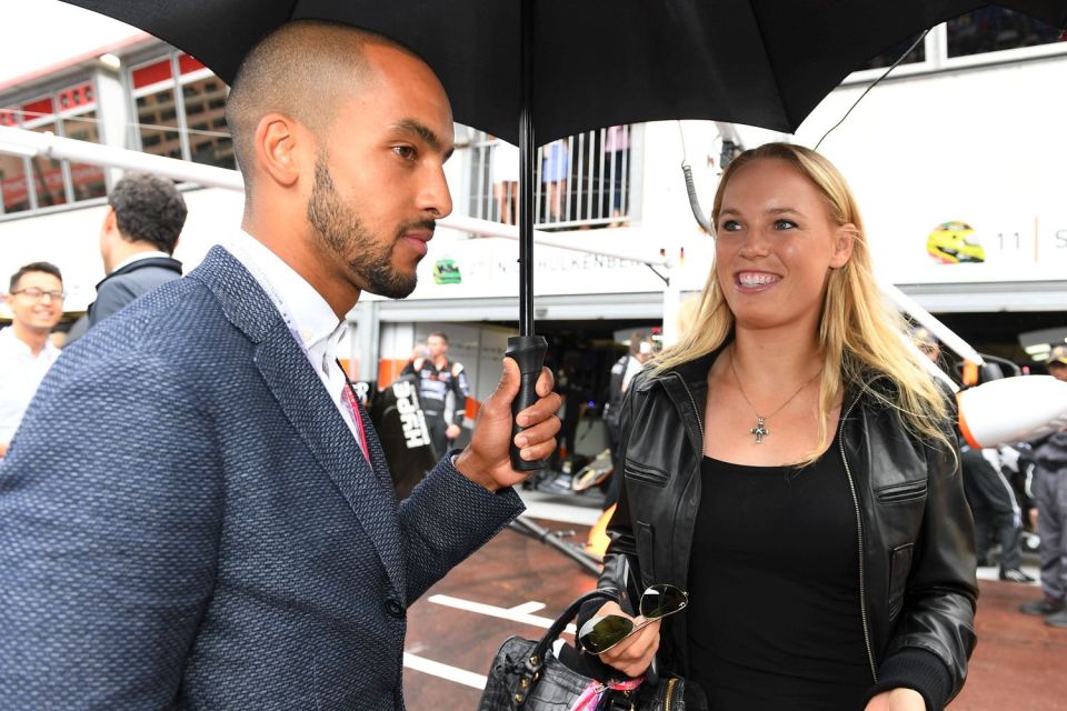 Theo Walcott braved the rain in the usually scorching Monaco 