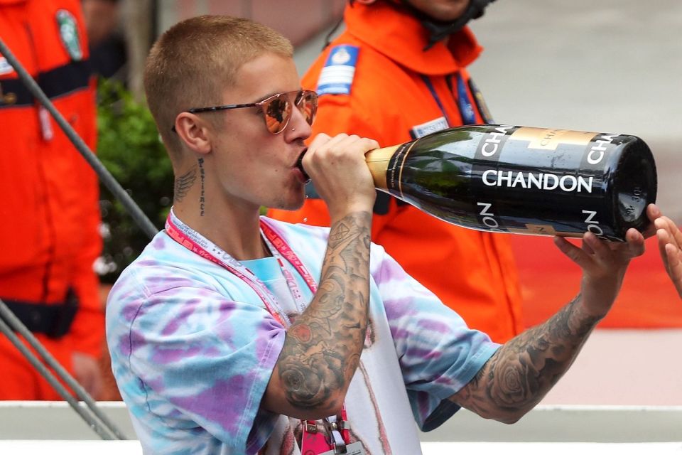 Pop's Justin Bieber was also on hand to join the celebrations in Monaco