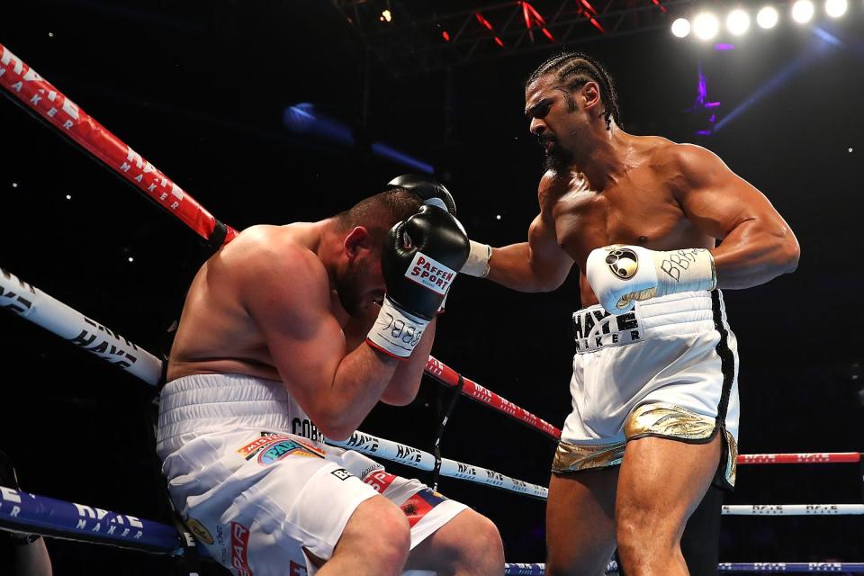  David Haye defeated Arnold Gjergjaj in the second round at the 02 in May