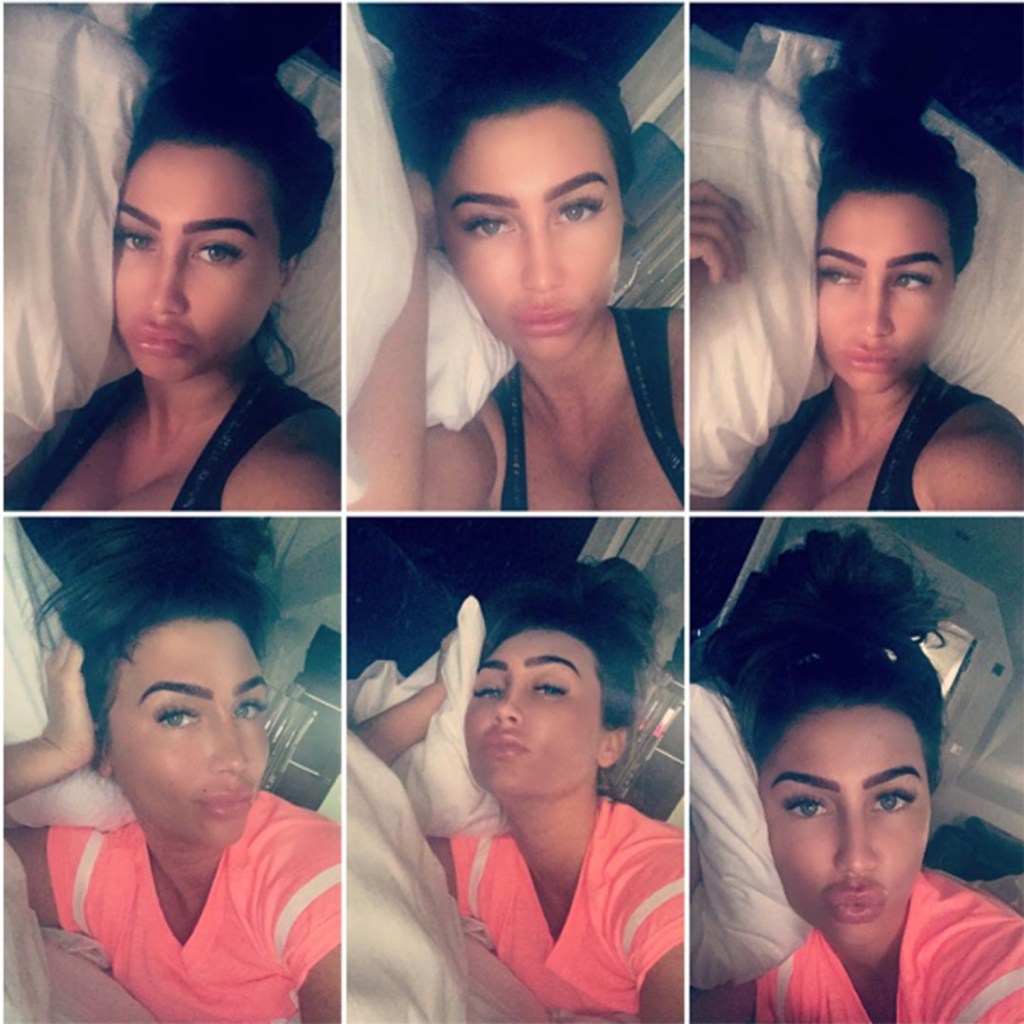  Lauren Goodger shares a collage of selfies from her sickbed