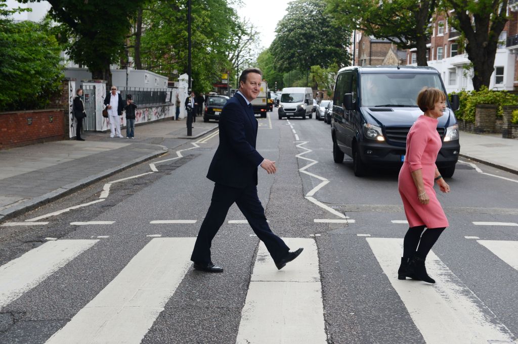  Despite luvvies backing David Cameron to Vote Remain the PM couldn't find any celeb friends as he recreated the iconic Beatles photo with Dame Tessa Jowell