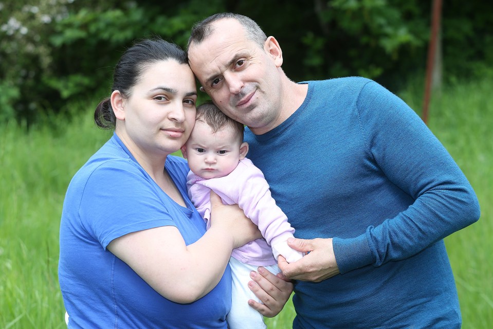 Edmund Sinanaj was stabbed in the street while out with fiancee Mimoza Doda and daughter Arya