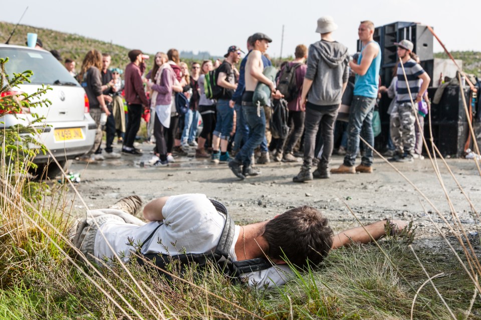  Die-hards...The bank holiday rave in Wales hosted almost 2,000 people with more than a dozen still at the picturesque site three days later