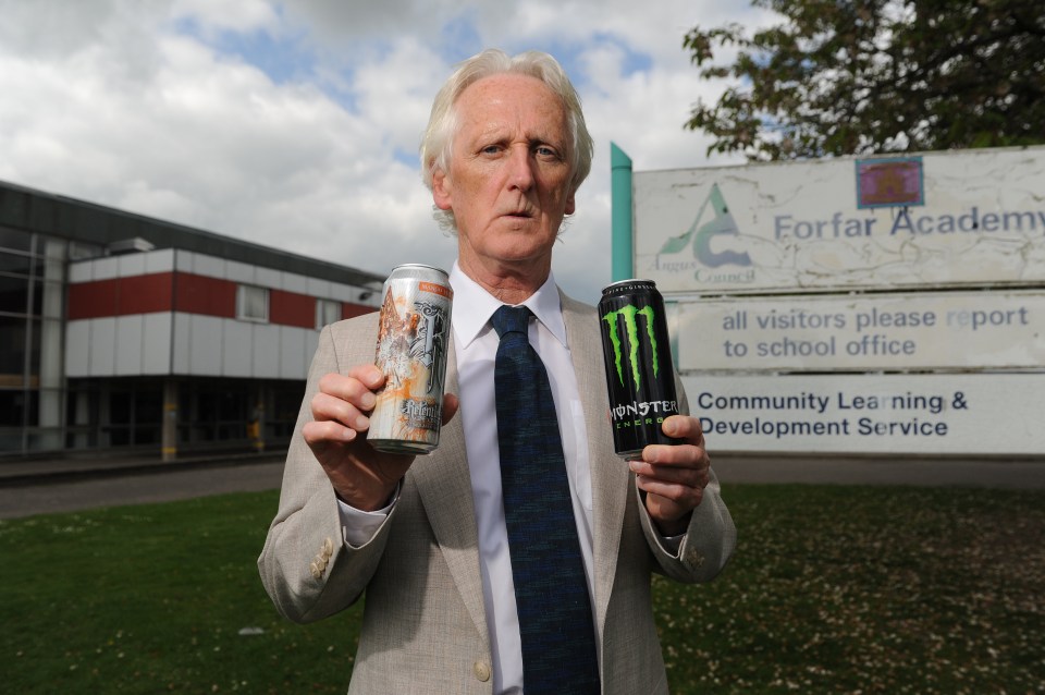  Headteacher Melvyn Lynch (left) has implemented a blanket ban on energy drinks claiming they have sparked classroom brawls and fuelled bad behaviour