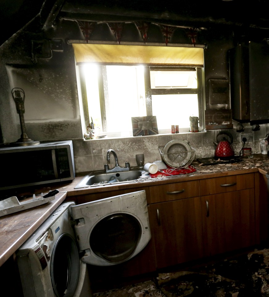  The fire devastated Melissa Dooley's kitchen, causing thousands of pounds worth of damage