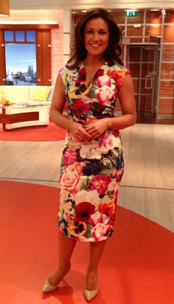  Susanna put her curves on display in a Ted Baker printed dress