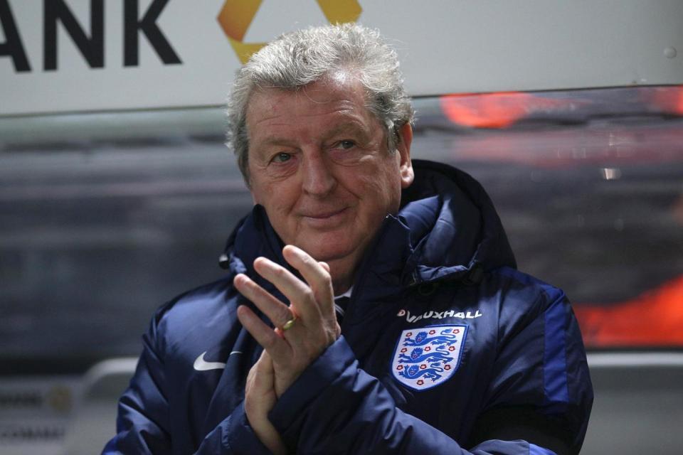  Roy Hodgson looks on from the stands as manager's Euro preparations continue