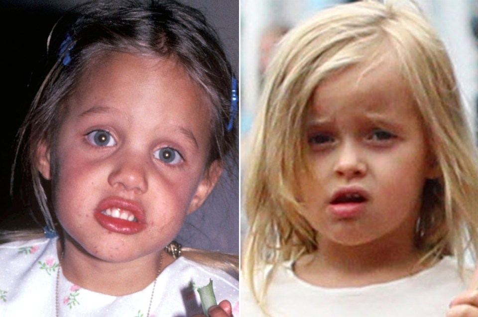  Although Angelina and Vivienne don't look so similar now, rewind to Angie's childhood and the family resemblance becomes clear