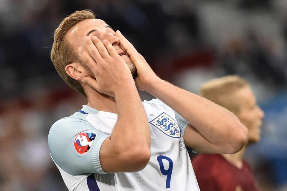  Kane looked very tired as England ended up conceding late on against Russia