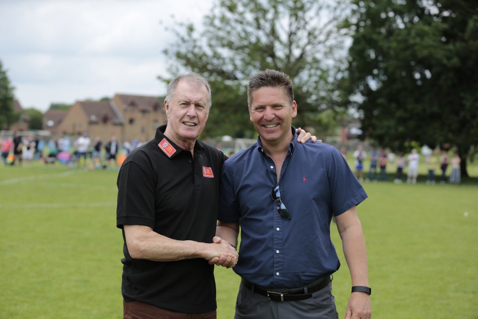  Sir Geoff Hurst spoke exlusively to SunSport at McDonald's Community Football day with Goldsworth Park Rangers FC, with local Woking franchisee Renato Raho