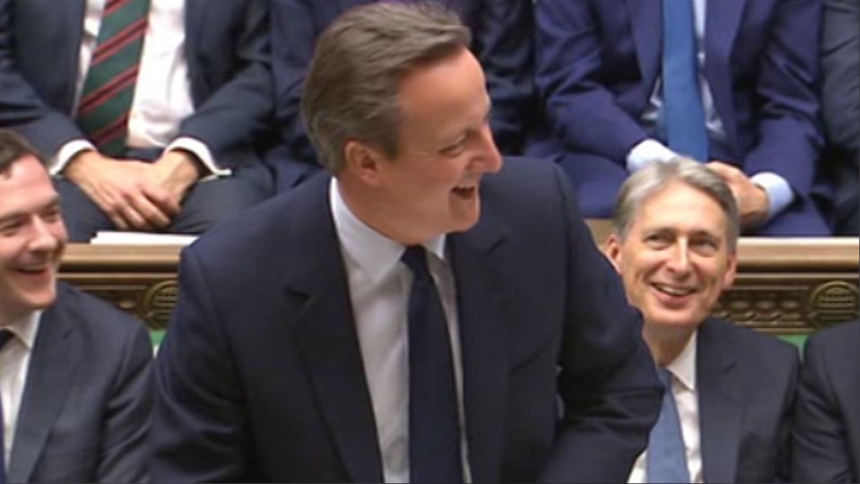  David Cameron laughed at Jeremy Corbyn's problems during his speech in the House of Commons