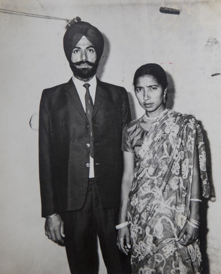  Daljinder Kaur with her husband, Mohinder Singh Gill, pictured here in the 1970s, were desperate to have children, but she miscarried three times