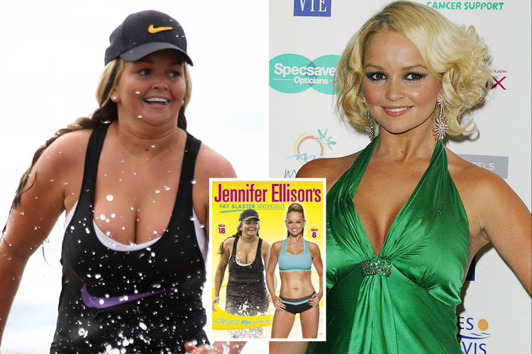  Jennifer Ellison lost 10 dress sizes for her fitness DVD but has now put weight back on and says she's happy with her body