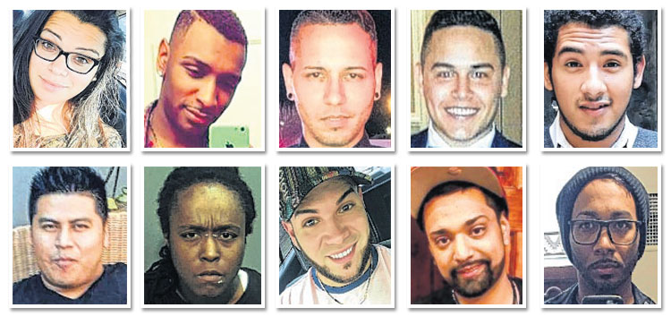  Clockwise from top left: Amanda Alvear, Eddie Justice, Rodolfo Ayala-Ayala, Jonathan Camuy Vega, Luis Vielma, Miguel Angel Honorato, Deonka Deidra Drayton, Gilberto Ramon Silva Menendez, Enrique L. Rios, Javier Jorge-Reyes