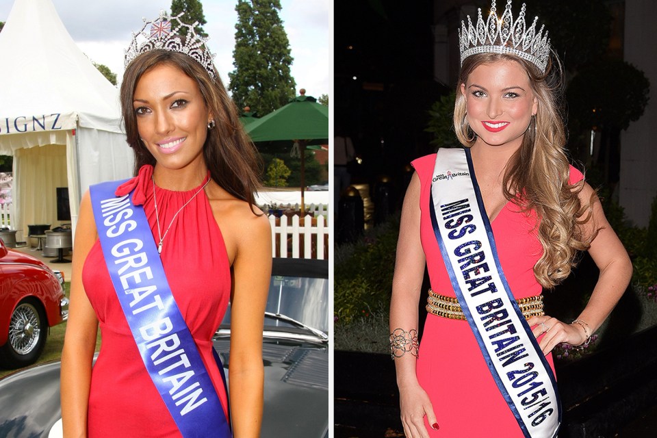  Sophie Gradon and Zara Holland both as Miss Great Britain composite