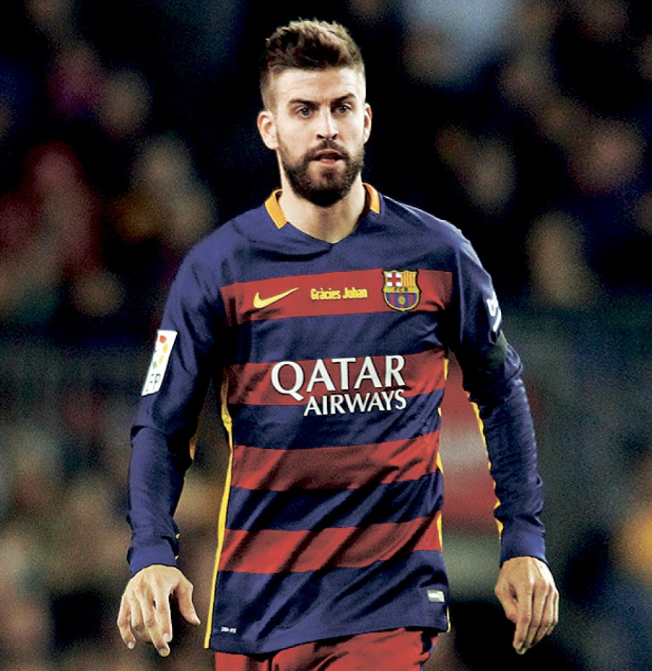  We wouldn't mind a tackle from Spain's defender Gerard Pique