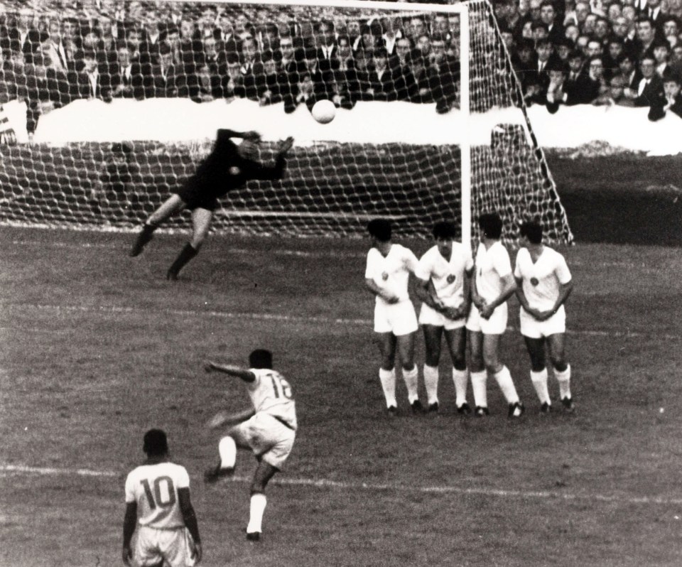  Garrincha scores as Brazil beat Hungary 2-0 during the 1966 World Cup in England