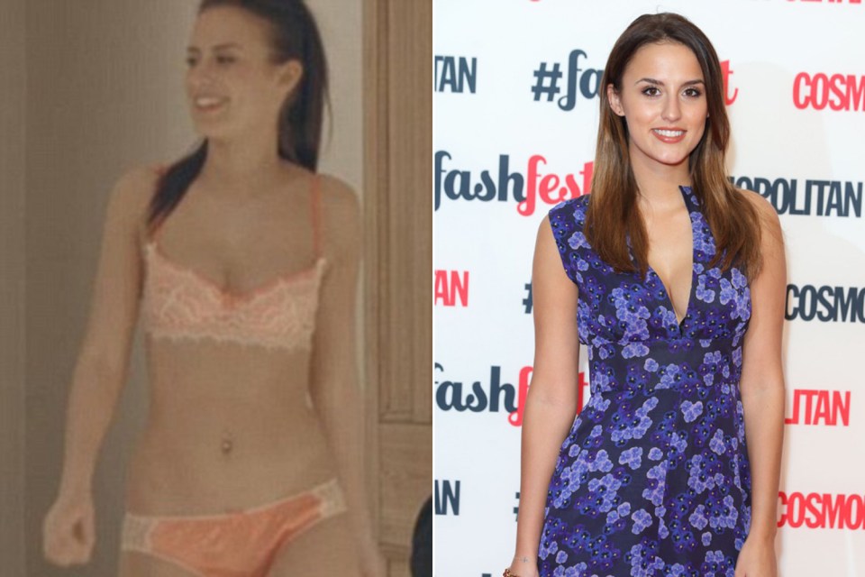  Lucy Watson, left with smaller boobs and right with bigger ones, hasn't commented on the surgery rumours