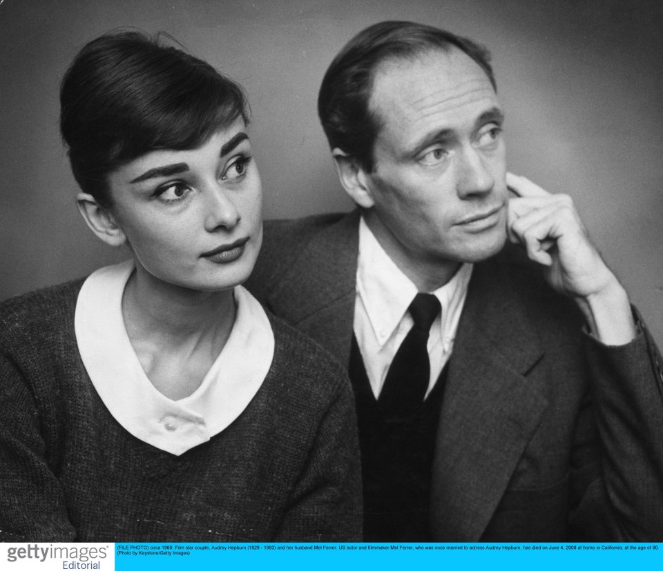  Film star couple: Audrey with her husband American Mel Ferrer