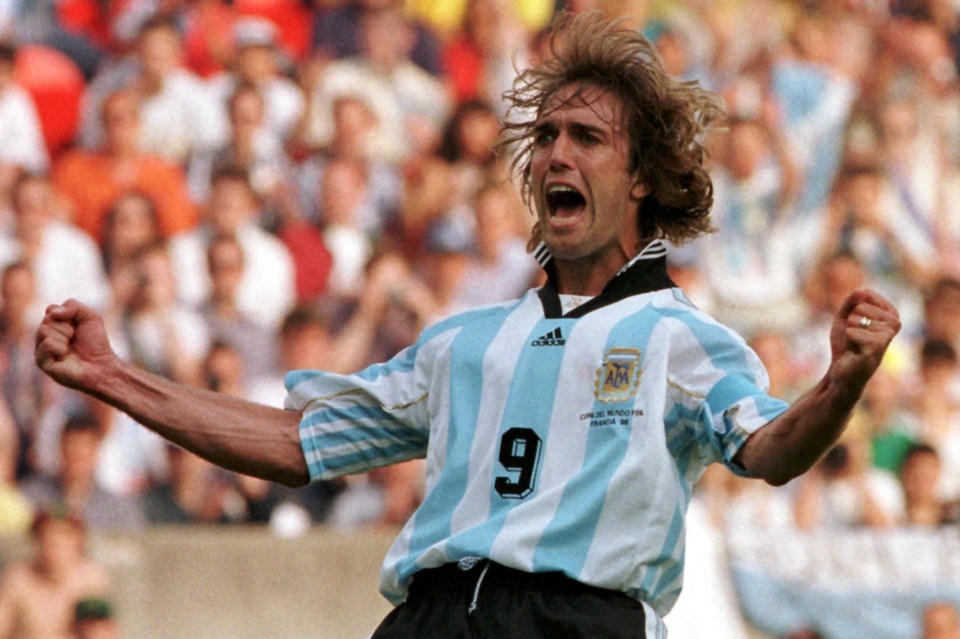  Gabriel Batistuta is the only man to score hat-tricks at two World Cups