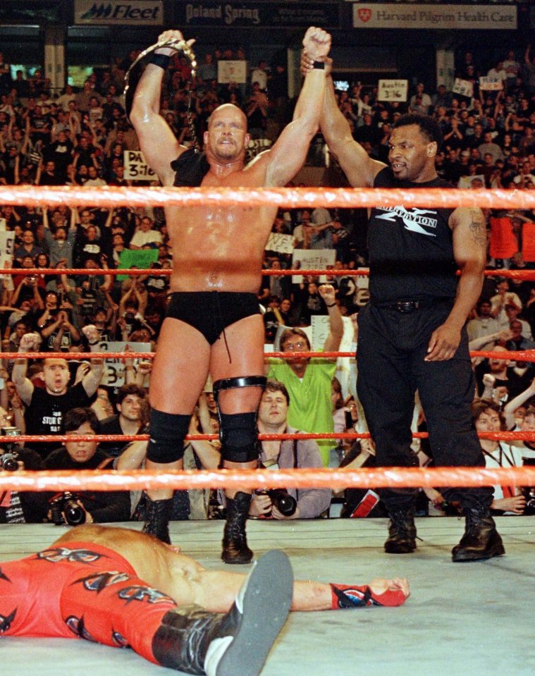  Stone Cold Steve Austin was WWE's biggest character throughout the Attitude Era even featuring in a match with boxing legend Mike Tyson as special guest referee