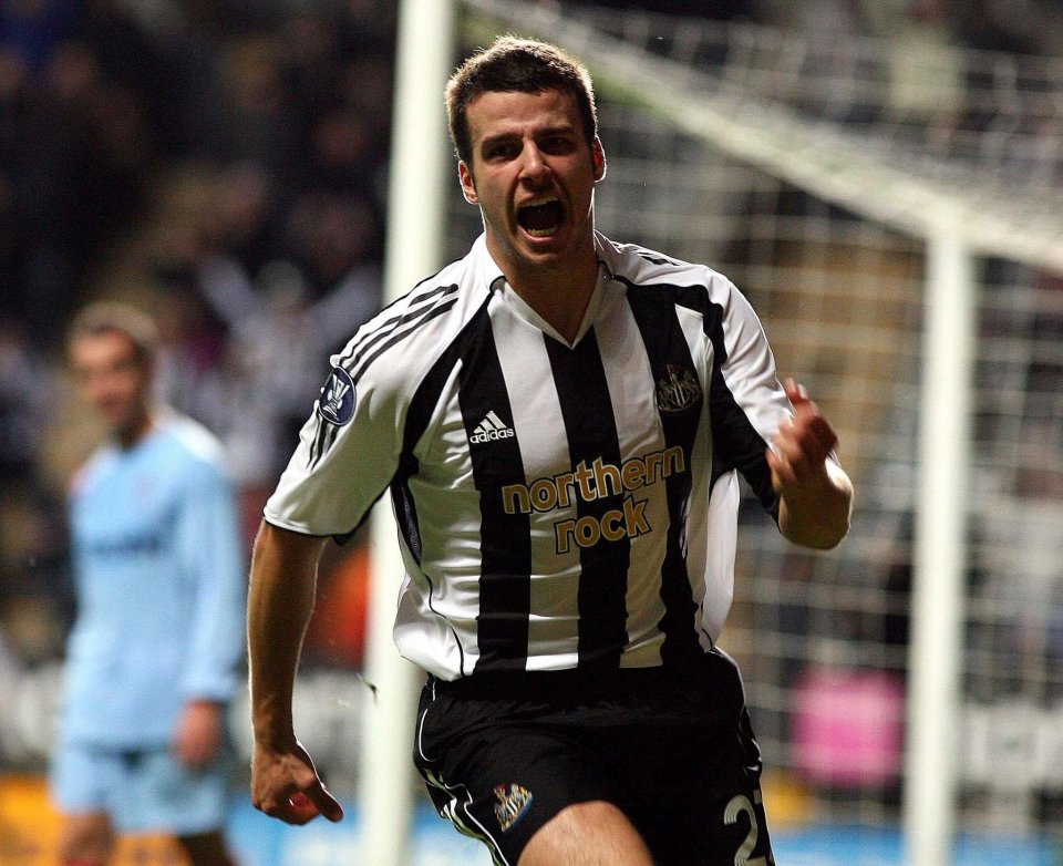  Steven Taylor celebrates scoring against Celta Vigo in the Uefa Cup in 2006