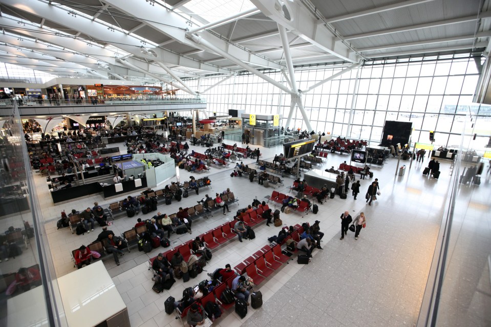  The landed at Heathrow, pictured, at 11:10am after dumping fuel en route