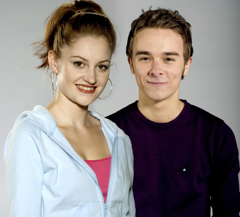 Paula as Kylie Platt with on screen husband David (Jack P. Shepherd) 