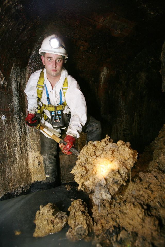  Officials say the problems of breaking down fatbergs is growing every year