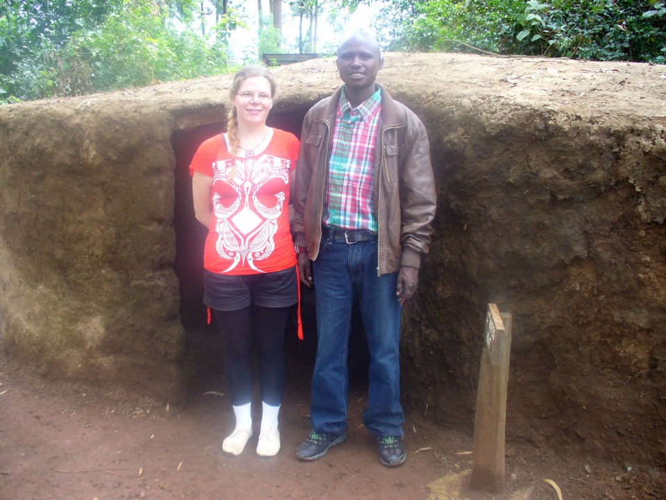  Rebekah went to live in a hut with no electricity or running water in a village in Kenya