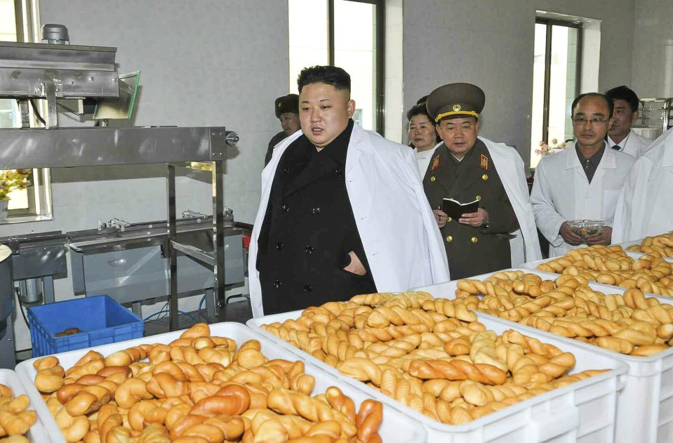  Food for thought: Hungry Kim, pictured here staring at bread, once spent £134,000 on scallops from China