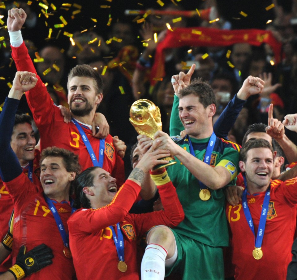  Spain were a class apart when they won the 2010 World Cup in South Africa