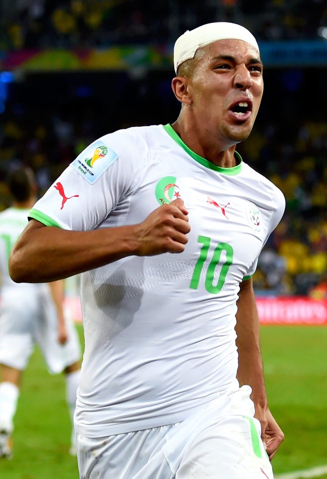  Sofiane Feghouli was of the star's of Algeria's impressive displays in the Brazil World Cup in 2014